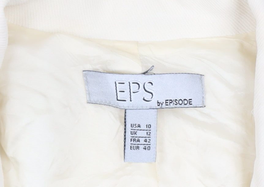 Episode Women's Ivory Wool Blend Blazer Jacket Size 12