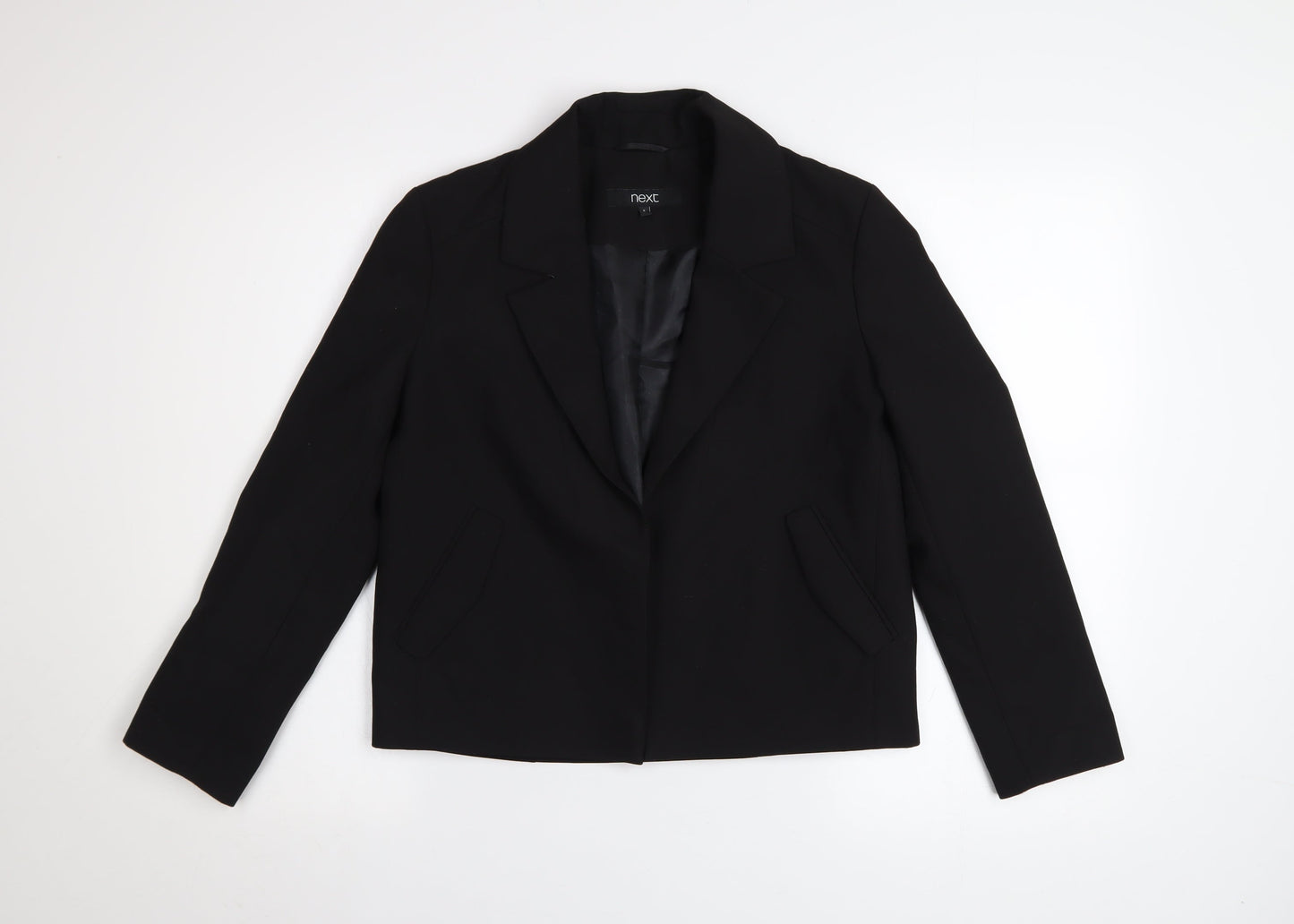 Next Womens Black Blazer Jacket Size 6 Regular Single Breasted