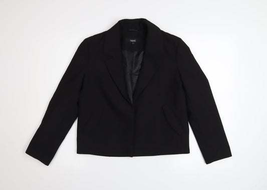 Next Womens Black Blazer Jacket Size 6 Regular Single Breasted