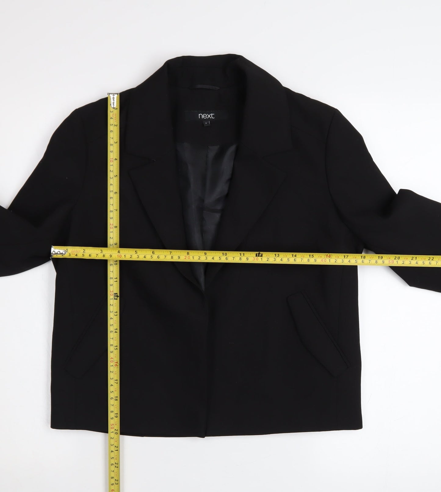 Next Womens Black Blazer Jacket Size 6 Regular Single Breasted
