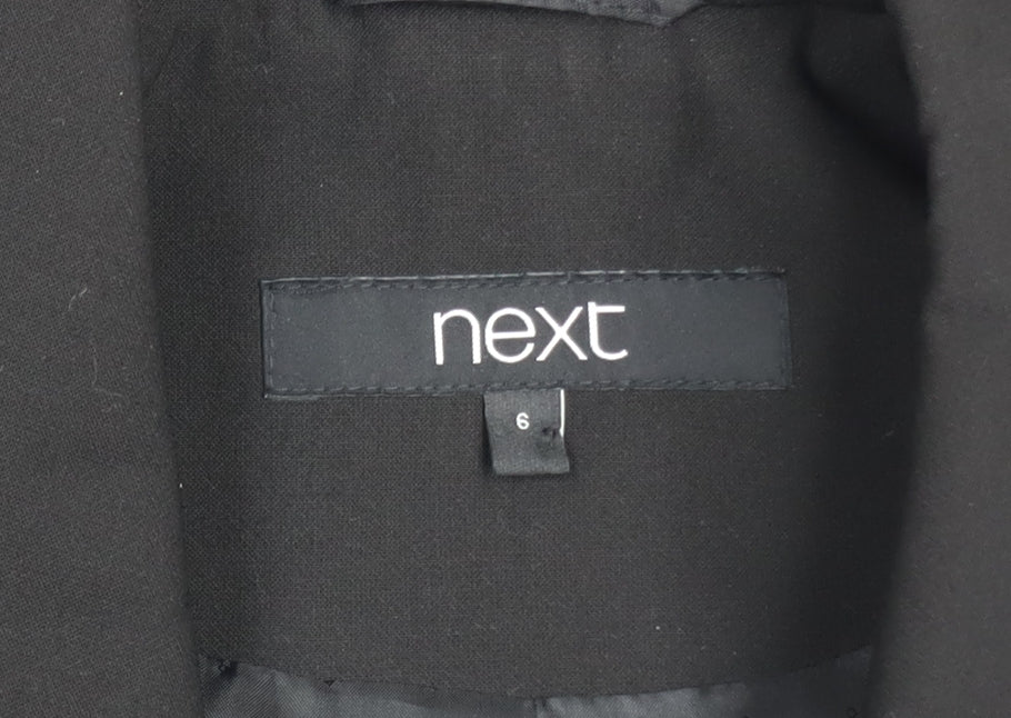 Next Womens Black Blazer Jacket Size 6 Regular Single Breasted