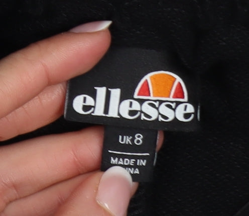 Ellesse Womens Black UK 8 Vernetti Straight Leg Jogger Sweatpants