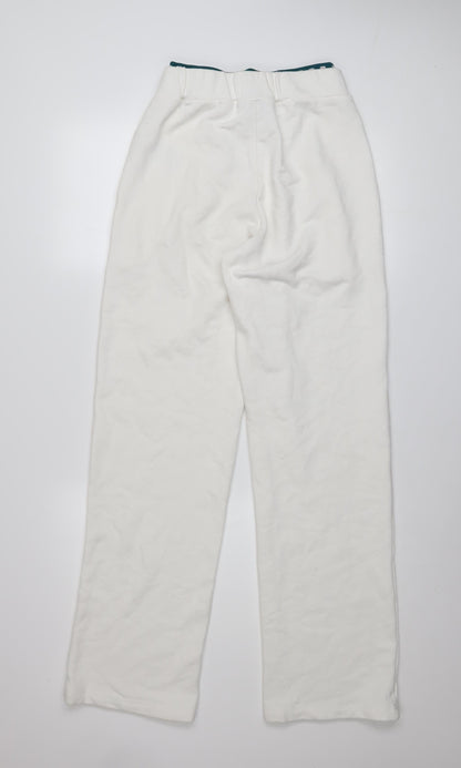 Preloved Ellesse Womens White Size 8 Straight Leg Sweatpants Joggers - Detail