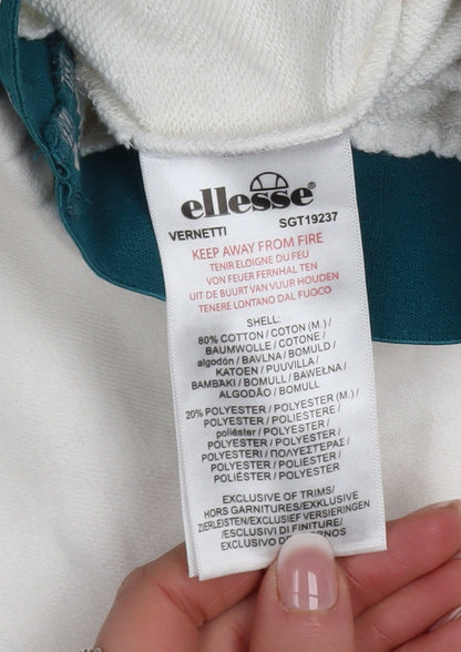 Preloved Ellesse Womens White Size 8 Straight Leg Sweatpants Joggers - Image 5