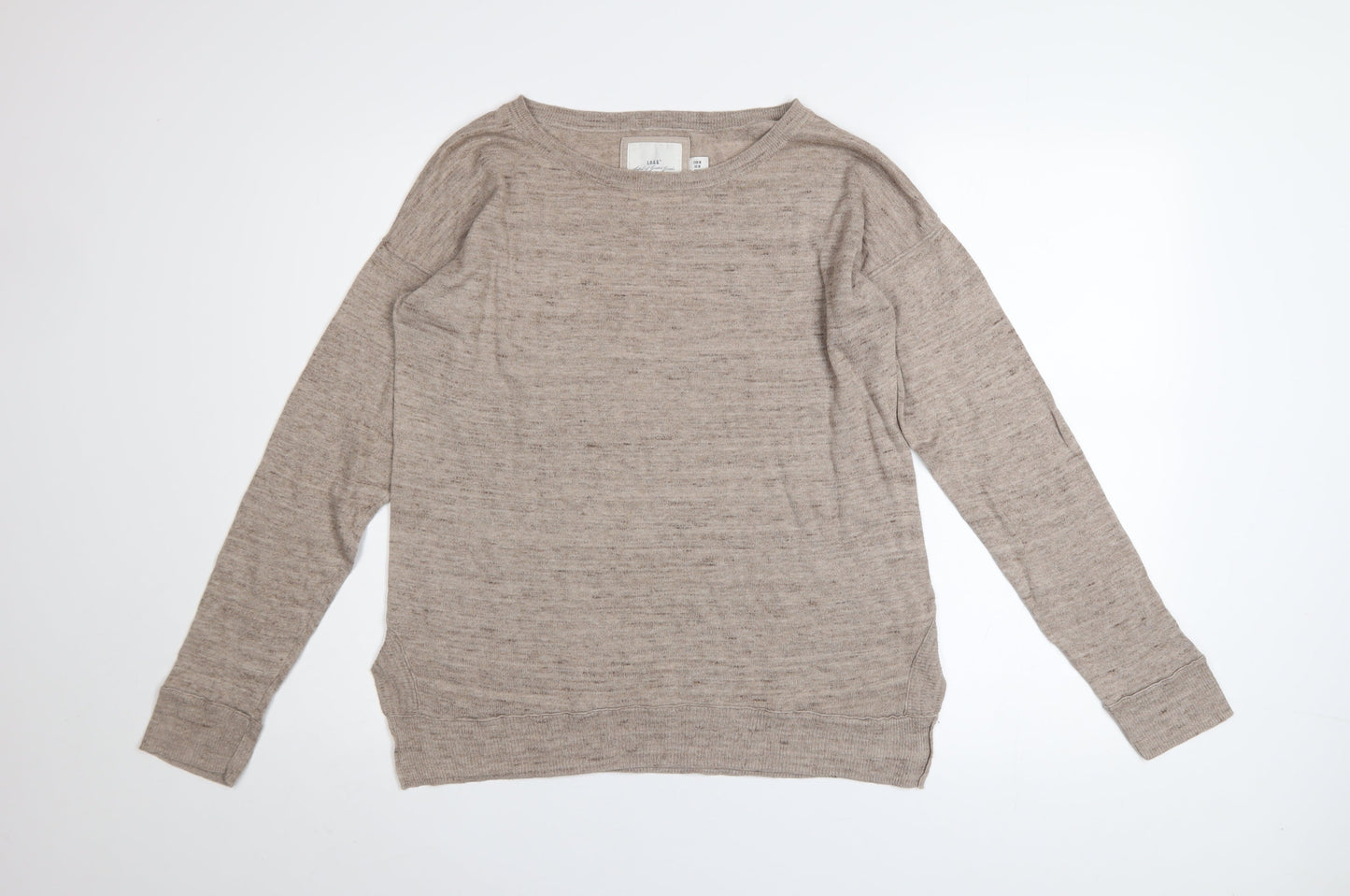 H&M L.O.G.G Womens Beige Cotton Crew Neck Jumper Size 12