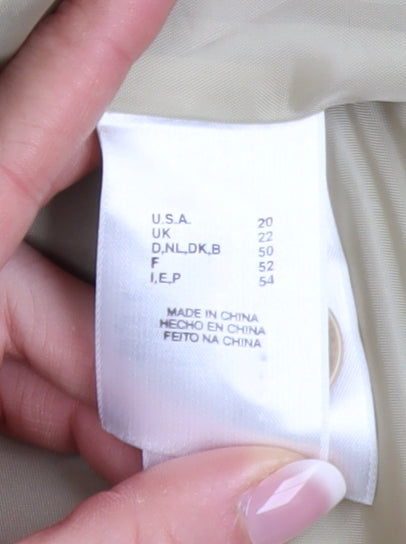 Liz Claiborne Women Beige Size 22 Classic Lined Blazer Jacket