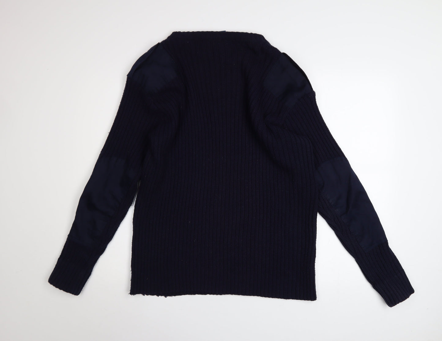 Champion Men’s Blue XL Rib Knit Acrylic Crew Neck Jumper