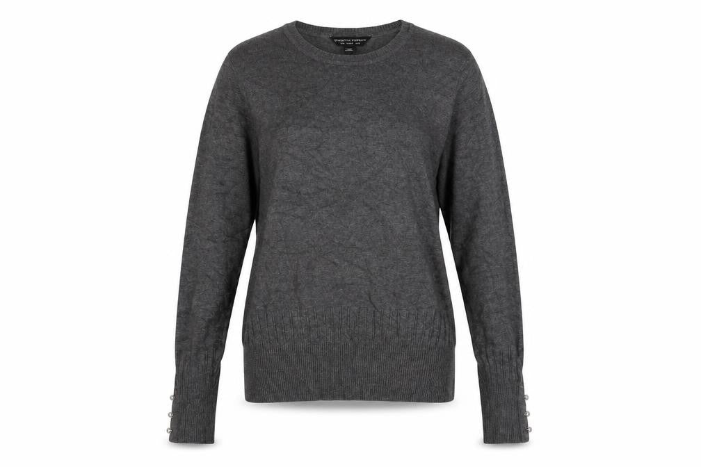Dorothy Perkins Women's Grey Size 10 Crew Neck Long Sleeve Jumper