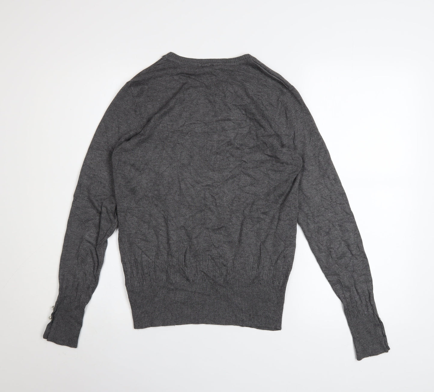 Dorothy Perkins Women's Grey Size 10 Crew Neck Long Sleeve Jumper