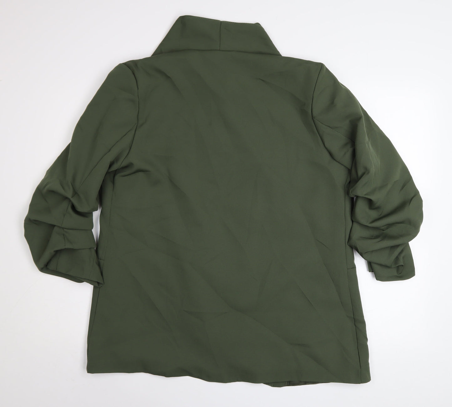 New Collection Womens Green XL Blazer Jacket – Lined Open Front