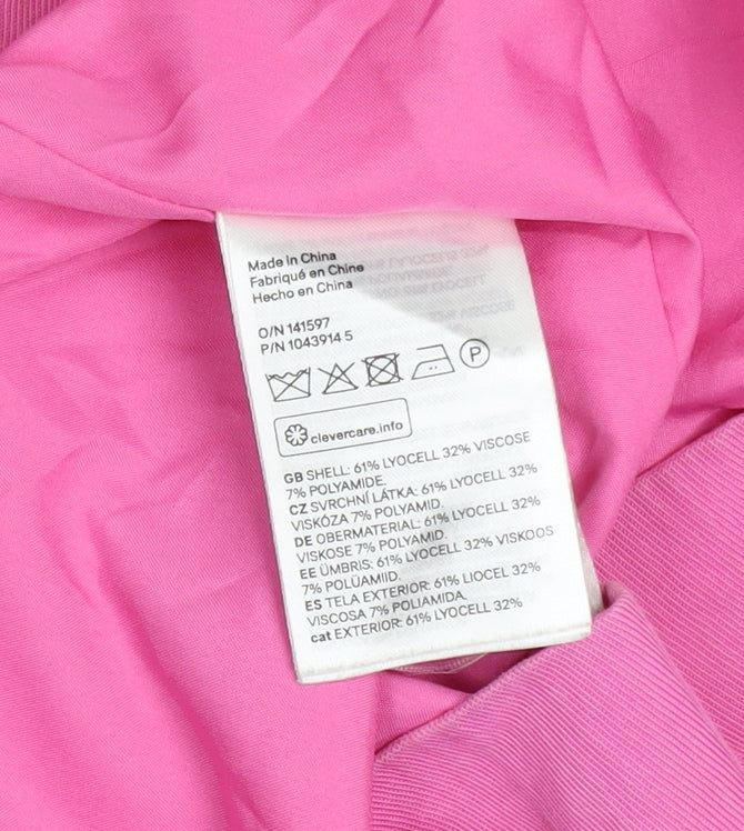H&M Women’s Pink Blazer XS Regular Fit Single Button Cotton Feel