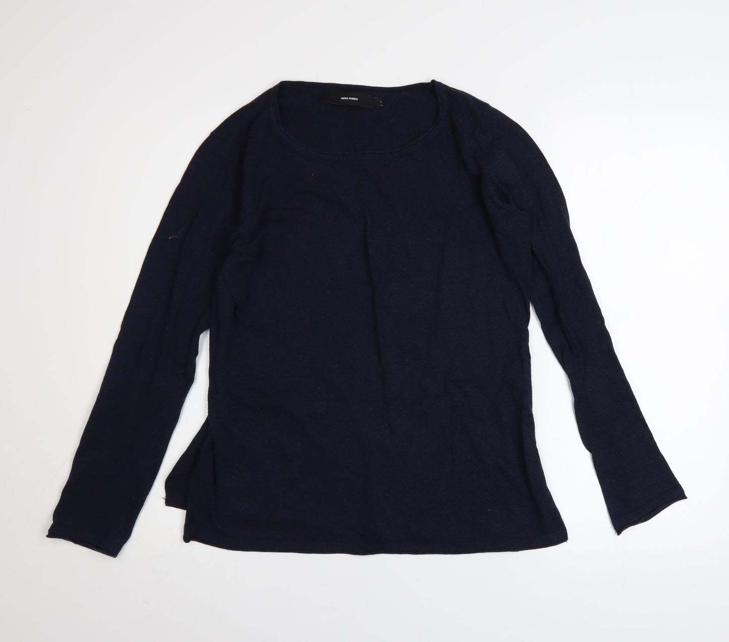 Vero Moda Women's Blue Long Sleeve Knit Pullover Jumper Size L