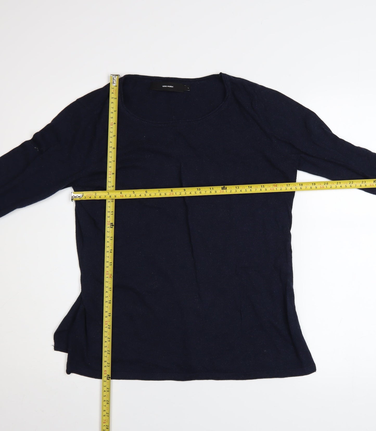 Vero Moda Women's Blue Long Sleeve Knit Pullover Jumper Size L