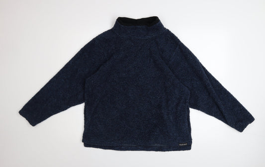 Chuck Roast Women's Blue Fleece Pullover Sweatshirt Size 14