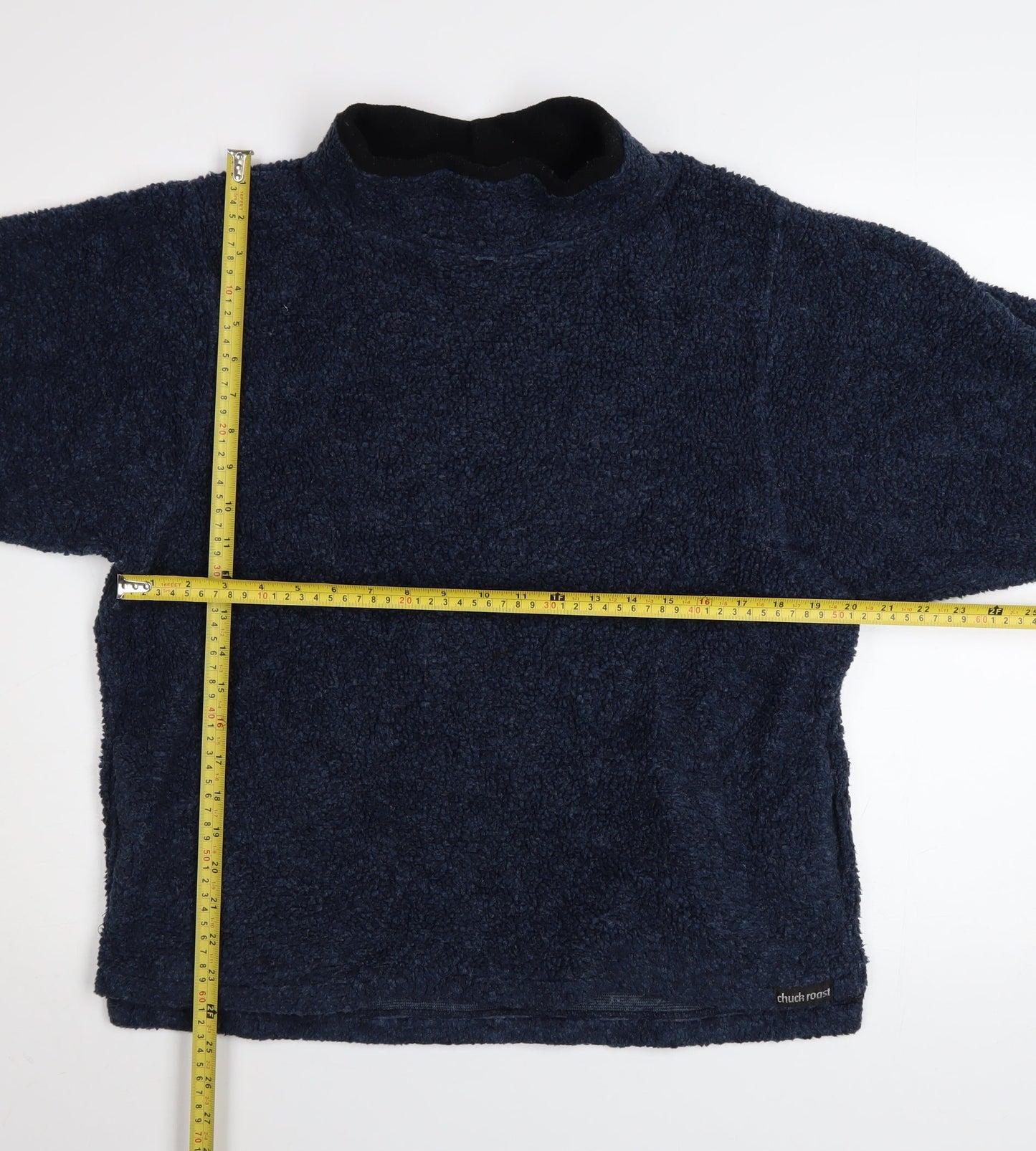 Chuck Roast Women's Blue Fleece Pullover Sweatshirt Size 14