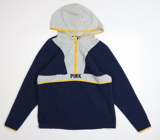 Victoria's Secret PINK Women's Blue Hooded Pullover Sweatshirt Size 12