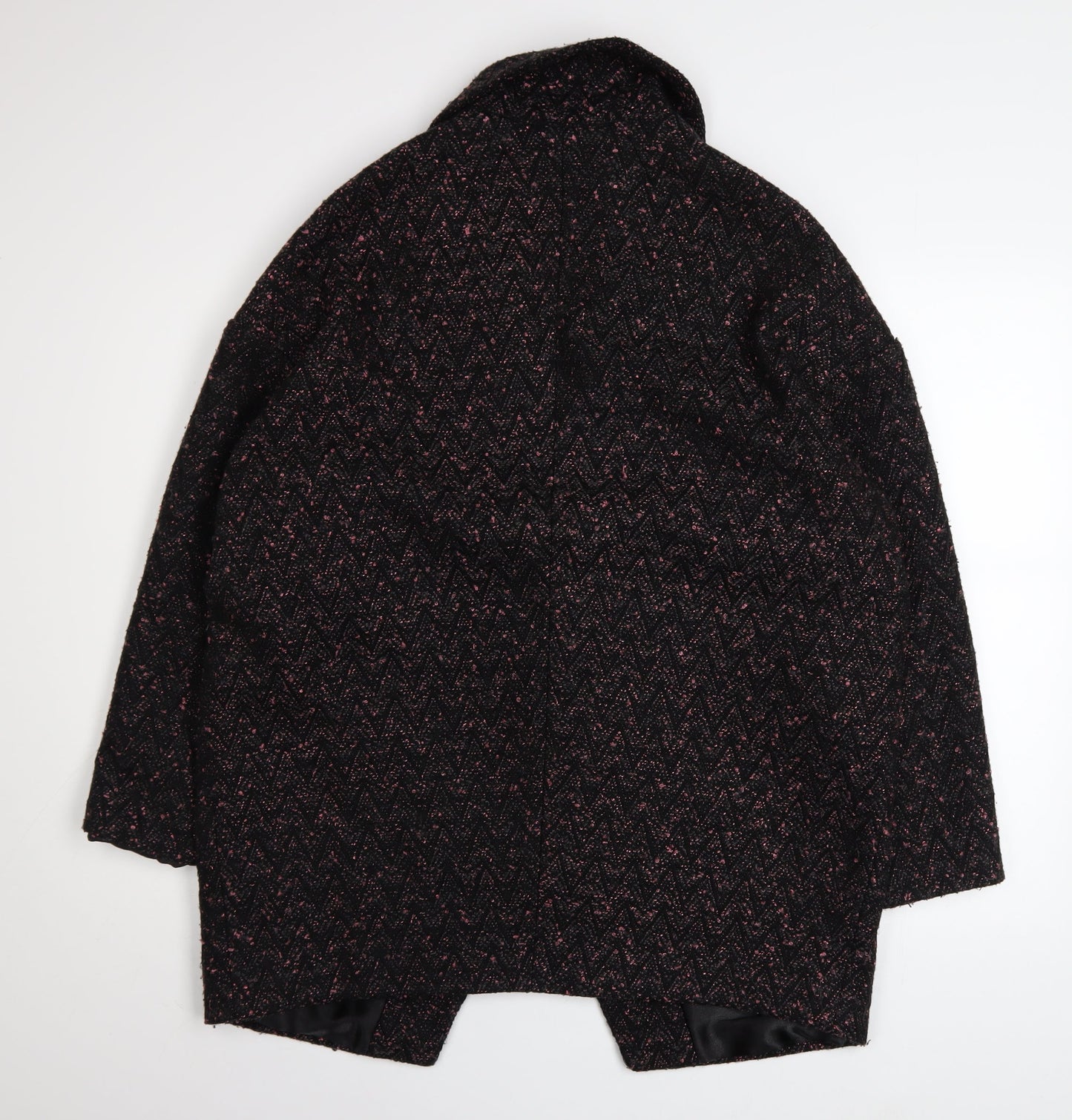 Marks and Spencer Women’s Black Tweed Overcoat Size 14 Limited Edition