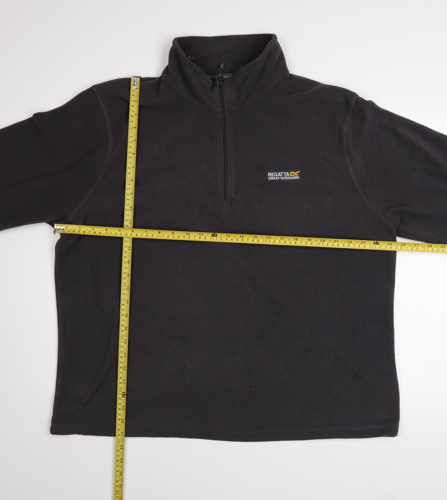 Regatta Mens Black 2XL Fleece Half Zip Pullover Sweatshirt