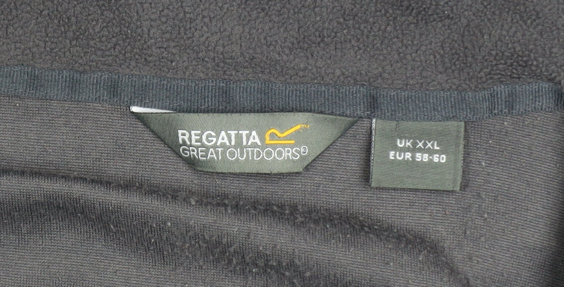 Regatta Mens Black 2XL Fleece Half Zip Pullover Sweatshirt