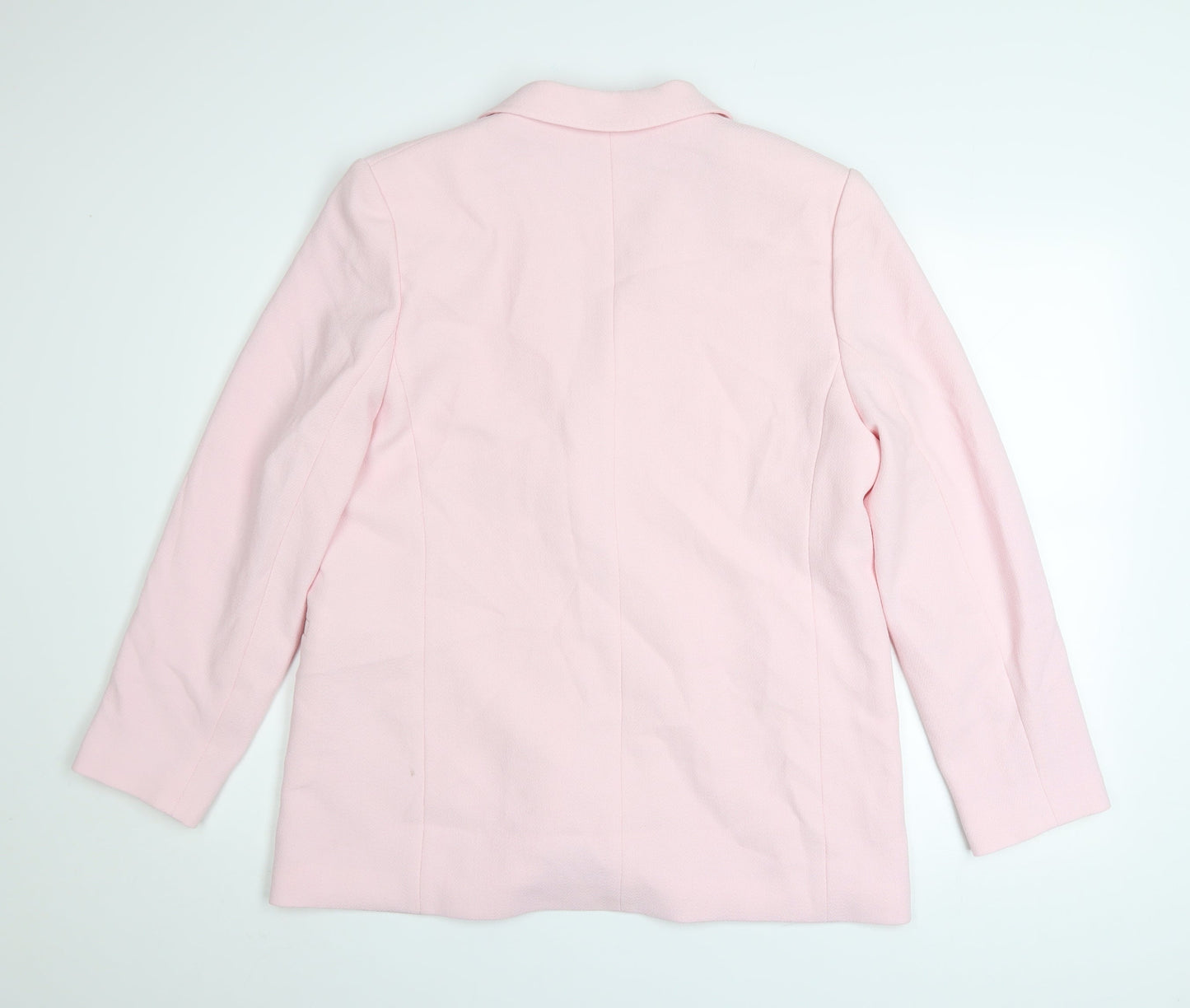 Gold by Michael H Womens Pink Blazer Size 14 Classic Lined Jacket