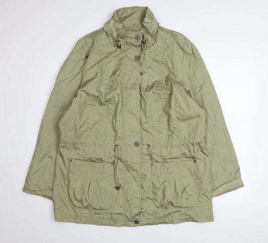 Bm Womens Green Size 16 Lightweight Anorak Jacket with Pockets