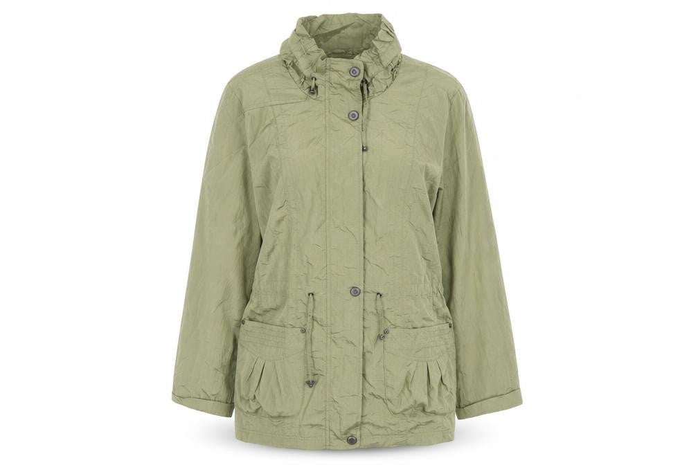 Bonmarché Womens Green Size 16 Lightweight Anorak Jacket with Pockets