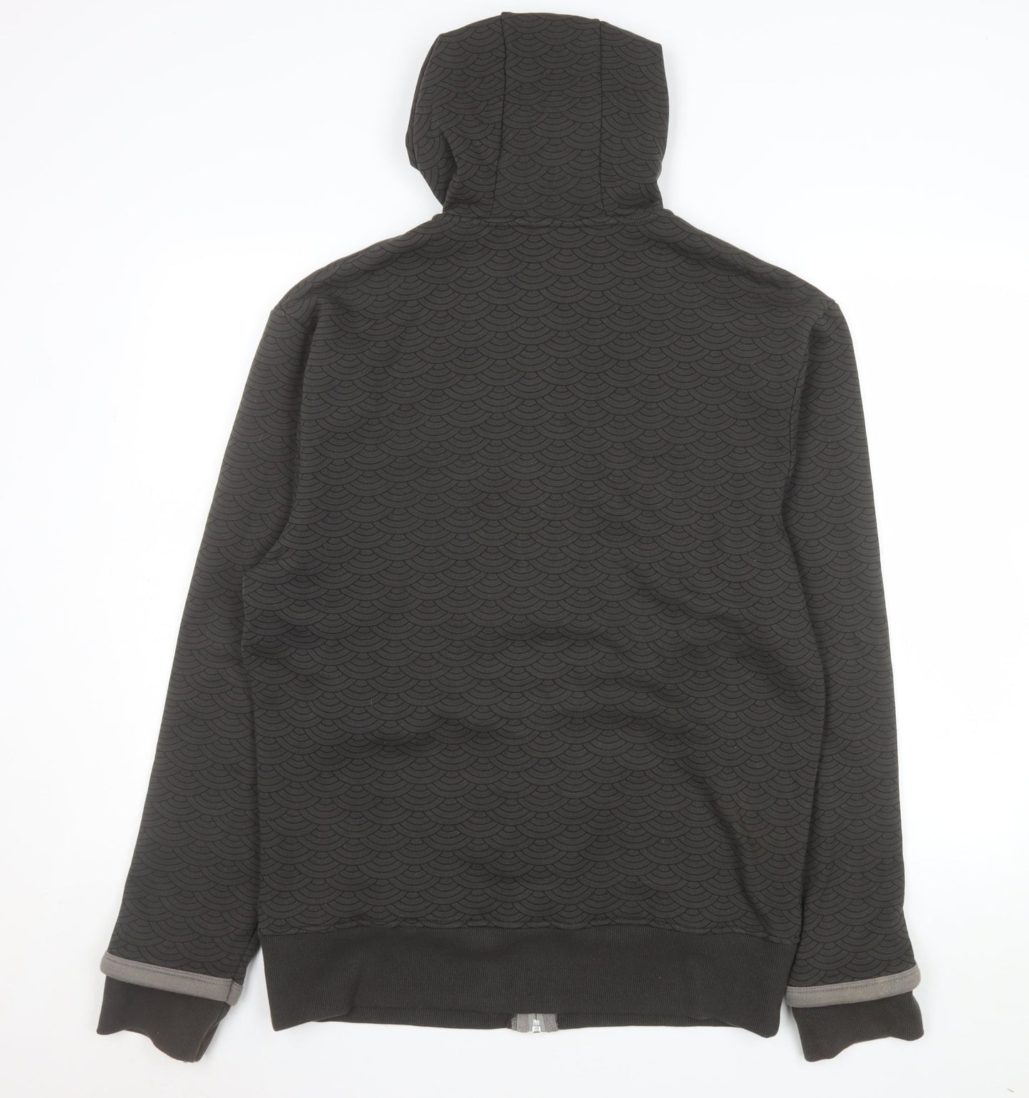 JINX Mens Grey Hooded Button Jacket Medium Cotton Blend Casual Coat