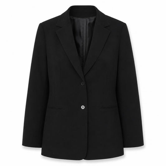 Calvin Klein Womens Black Size 10 Single-Breasted Blazer Jacket