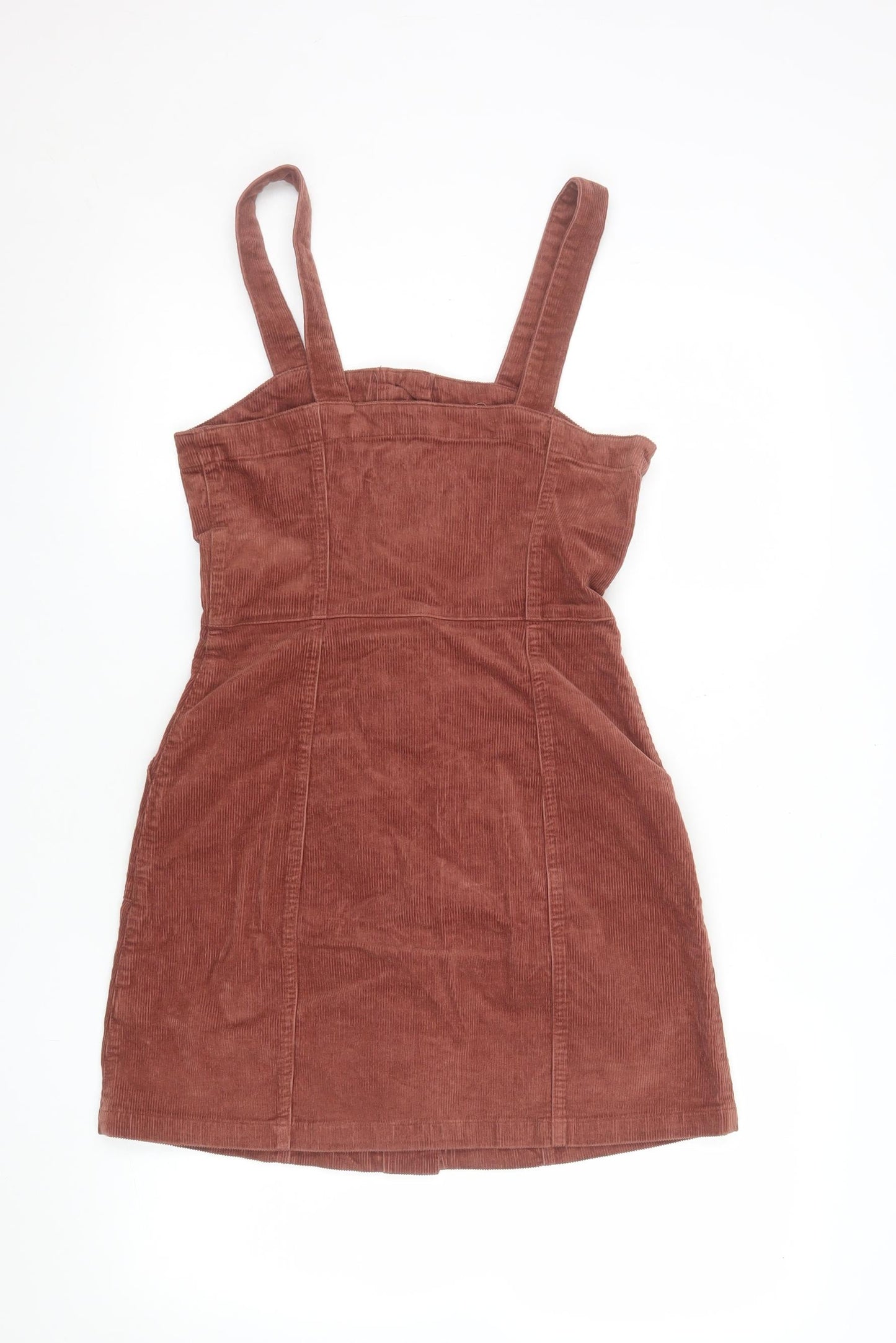Denim Co. Women Brown Corduroy Pinafore Dress Size 10