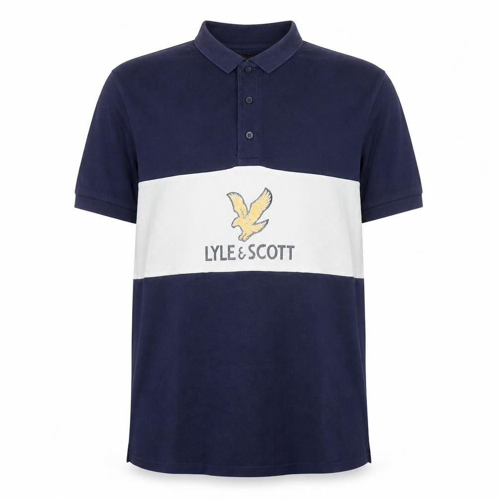 Lyle & Scott Men's Navy Blue Short Sleeve Cotton Polo XXL