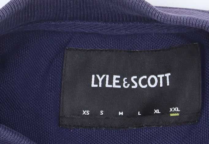Lyle & Scott Men's Navy Blue Short Sleeve Cotton Polo XXL