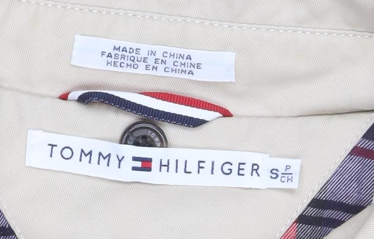Tommy Hilfiger Women’s Beige Belted Trench Coat S Classic Style