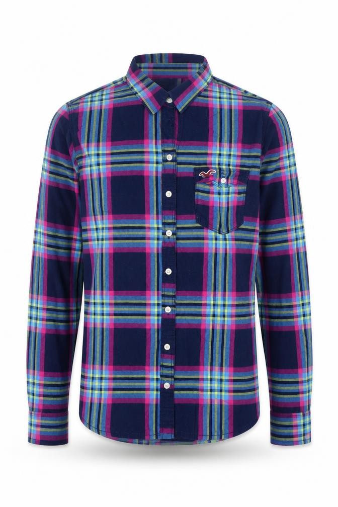 Hollister Men's Multicoloured Plaid Button-Up Long Sleeve Shirt M