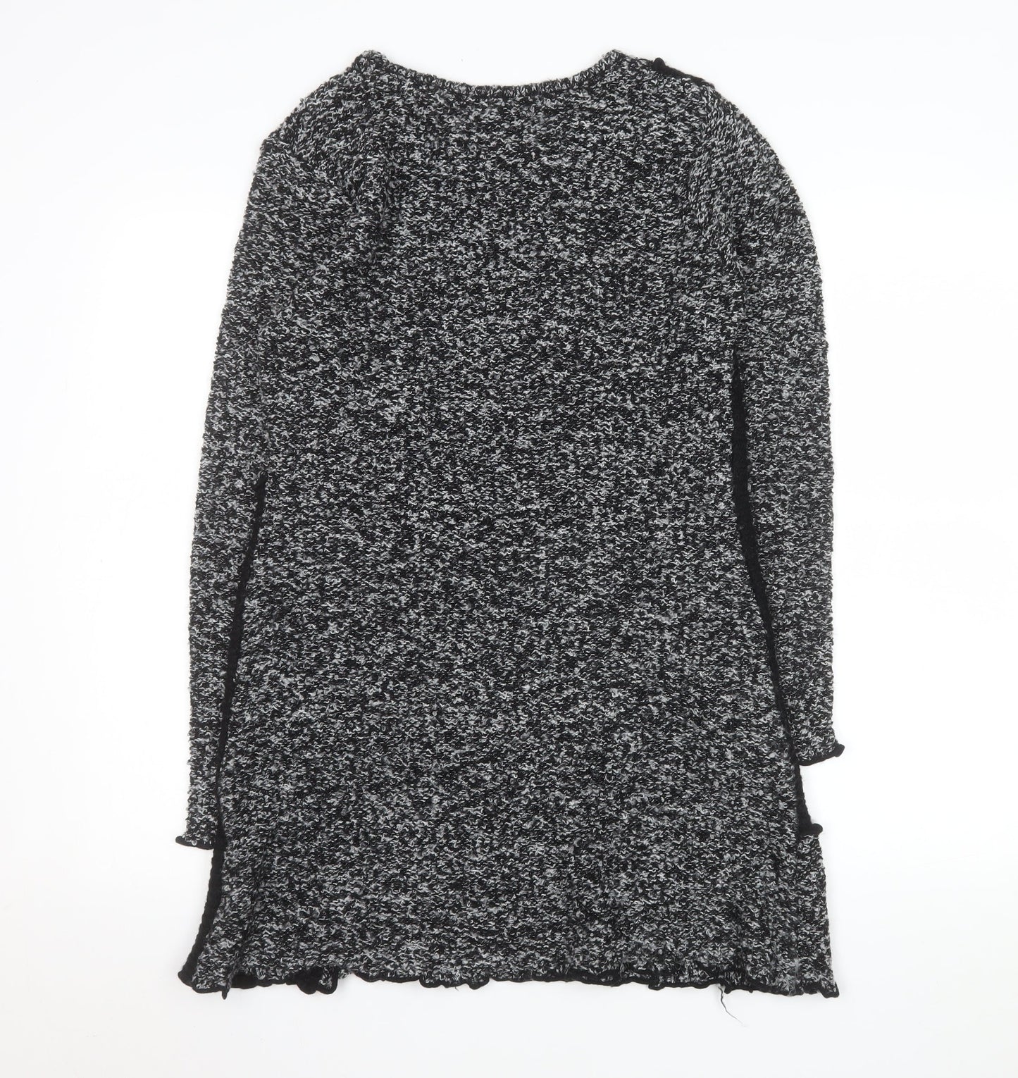 Roman Women’s Black Knit Ruffle Sweater Dress Size 10