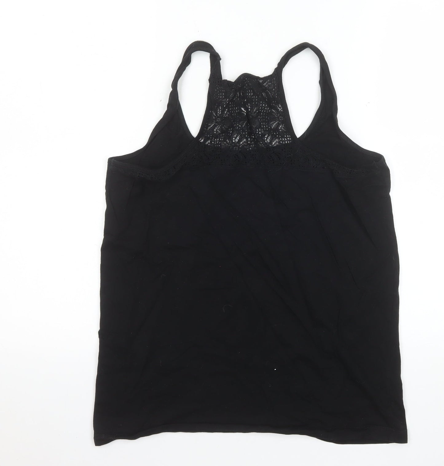 Love to Lounge Women’s Black Lace Racerback Tank Top L