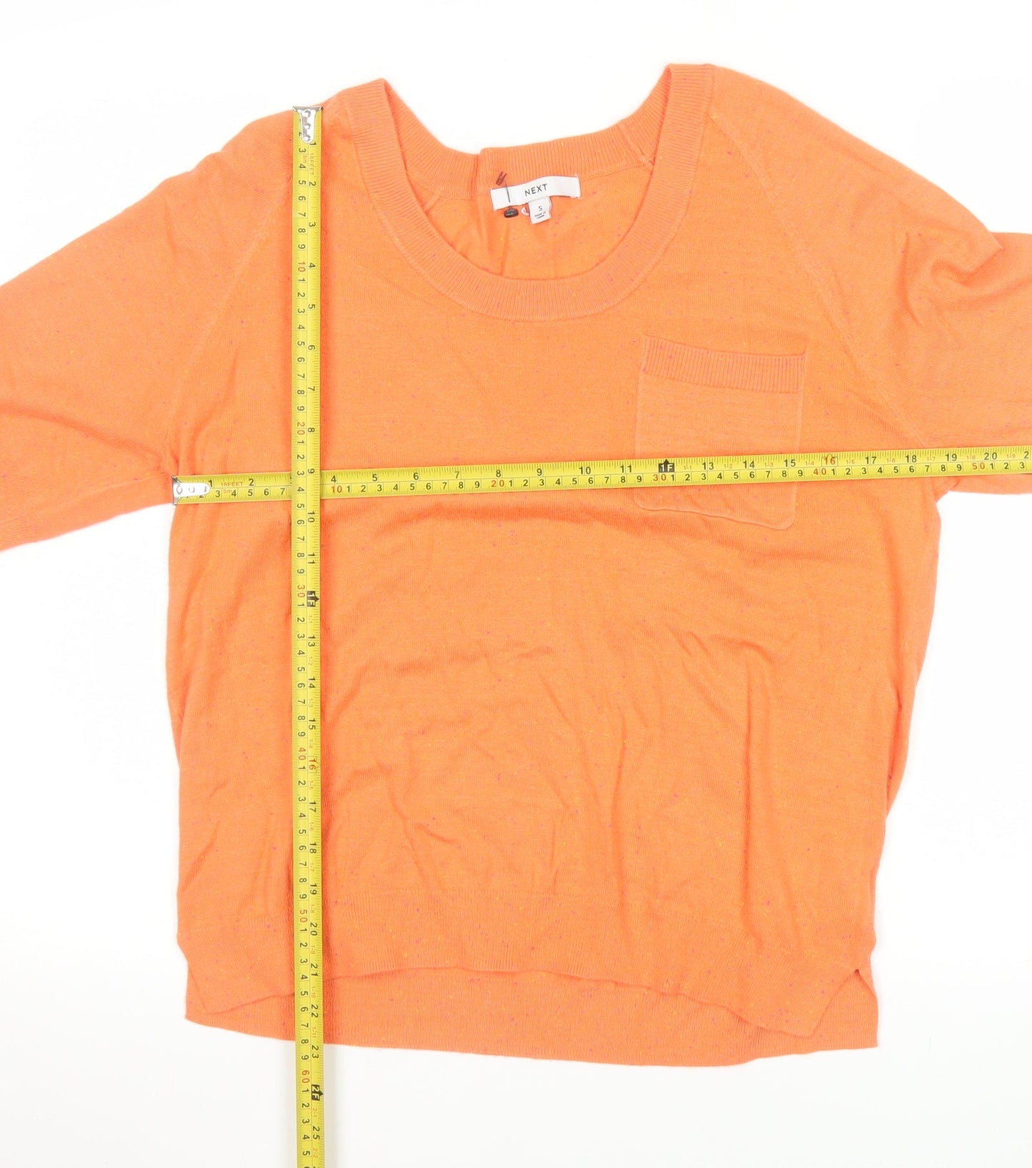 NEXT Women’s Orange Basic Knit T-Shirt Size S Short Sleeve