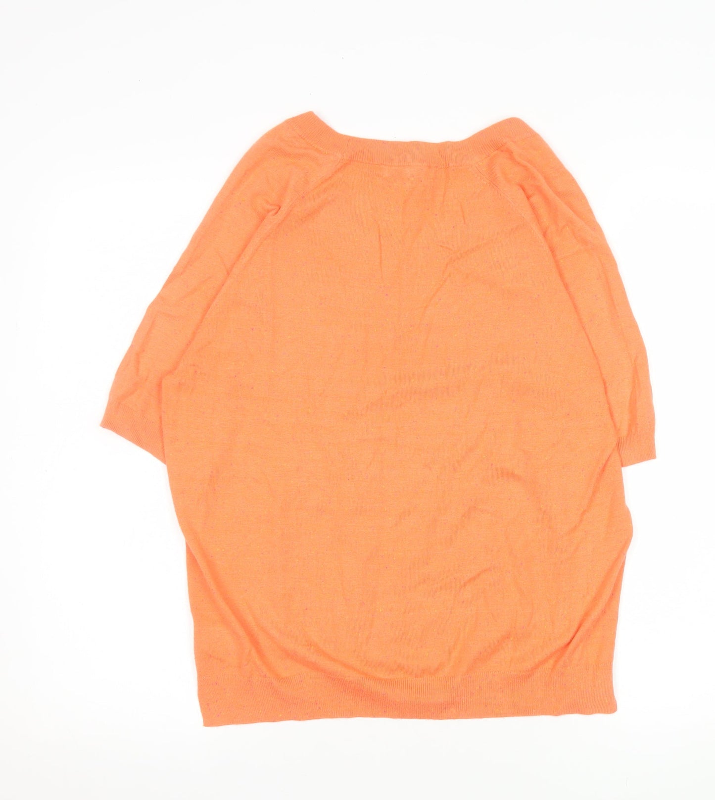 NEXT Women’s Orange Basic Knit T-Shirt Size S Short Sleeve