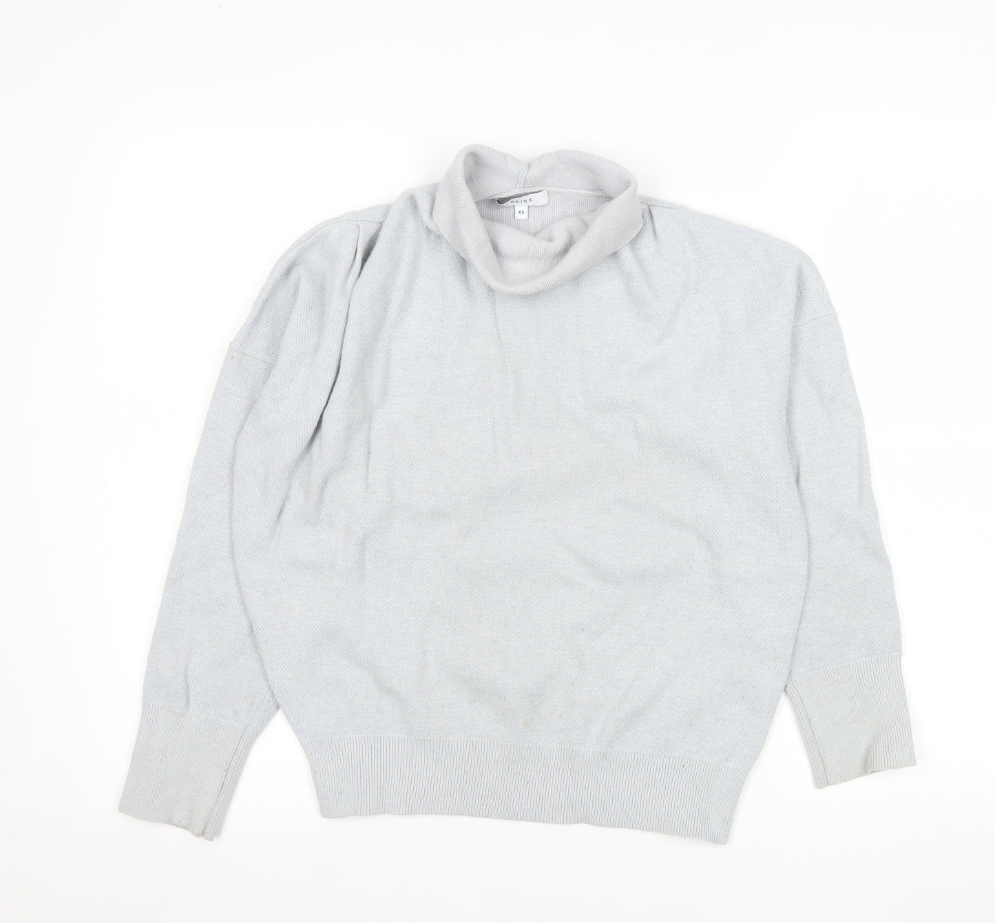 Reiss Womens Grey Roll Neck Knit Pullover Jumper XS