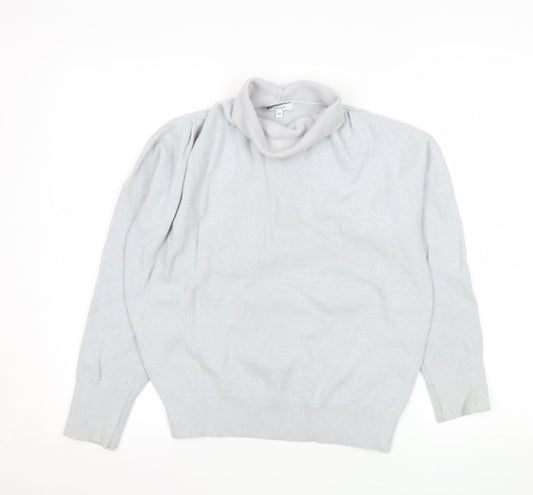 Reiss Womens Grey Roll Neck Knit Pullover Jumper XS