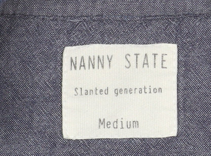 Nanny State Men's Blue Fair Isle Pocket Crew Neck Sweatshirt Medium