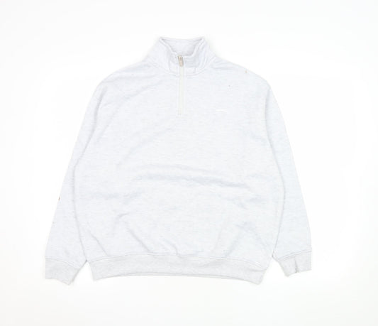 Slazenger Womens Grey 1/2 Zip Pullover Sweatshirt Size 8 XS