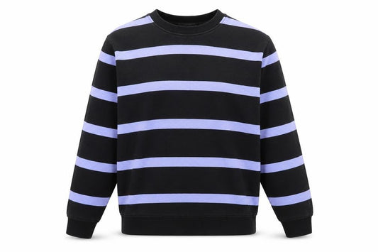 Marks & Spencer Men's Blue Striped Crew Neck Sweatshirt Size S