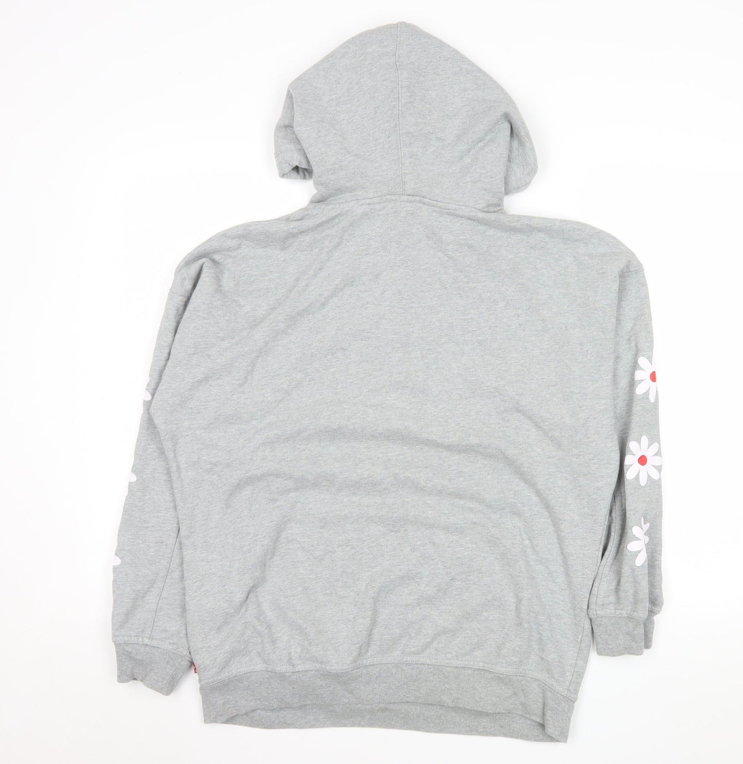 Levi's Women's Grey Floral Pullover Hoodie XS