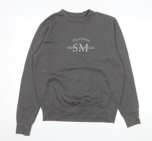 PrettyLittleThing Women’s Grey Santa Monica Pullover Sweatshirt Size S