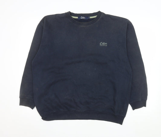 Cotton Traders Men's Blue Crew Neck Pullover Sweatshirt Size M