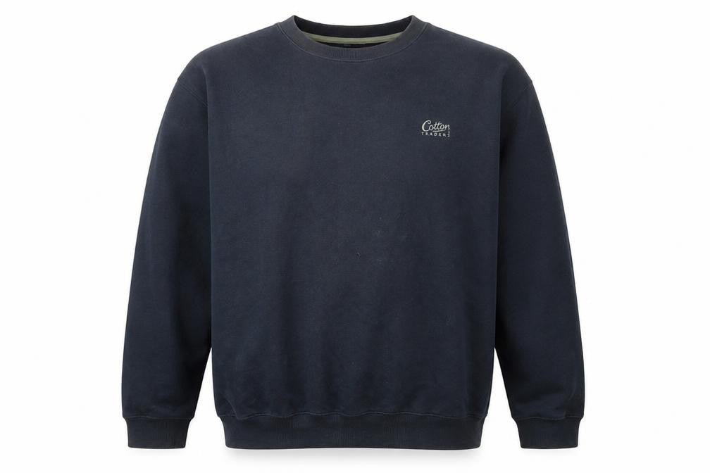 Cotton Traders Men's Blue Crew Neck Pullover Sweatshirt Size M