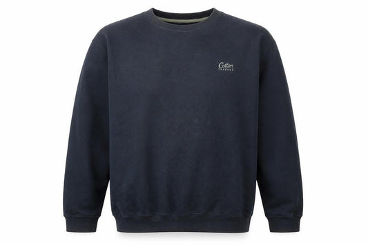 Cotton Traders Men's Blue Crew Neck Pullover Sweatshirt Size M
