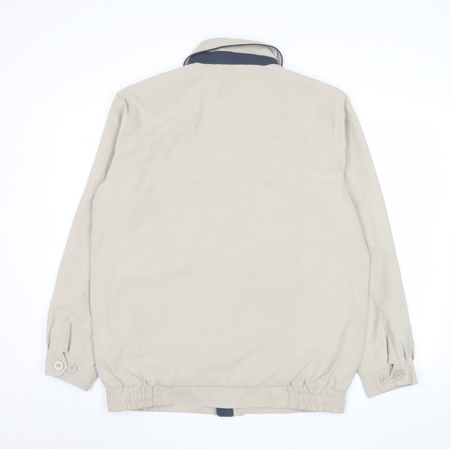 Aldon Men Beige Mid-Length Polyester Basic Jacket Size M