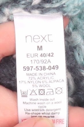 Next Women Blue Fair Isle Knit Jumper Size 14 Crew Neck
