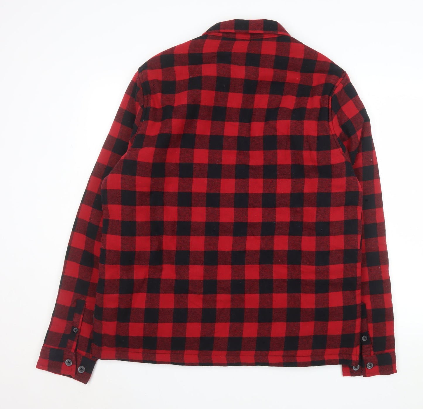 French Connection Men's Red Checked Flannel Jacket L